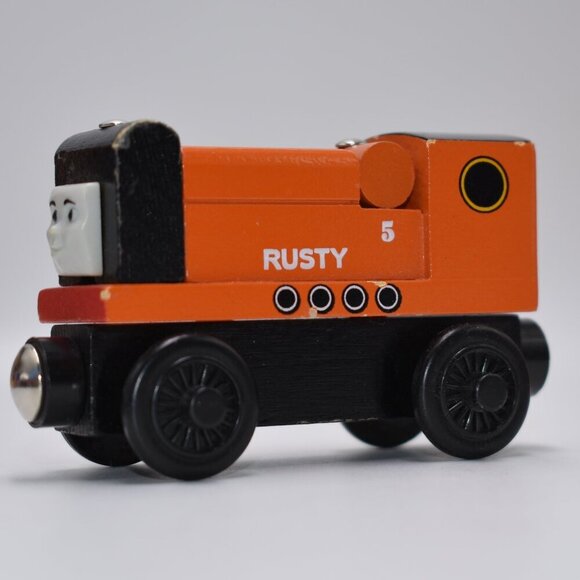 RUSTY 5 - 2001- Thomas & Friends Wooden Railways Train Engine Tank Vintage Train - Picture 1 of 8